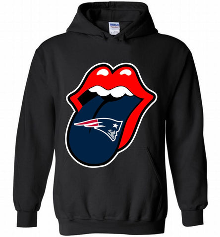 New England Patriots  x The Rolling Stones Logo Hoodie - zezetee