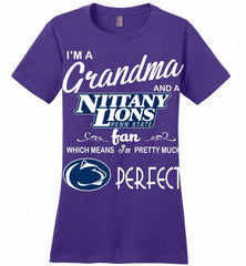 I'M A Grandma And A Penn State Nittany Lions Fan Ladies Perfect - zezetee
