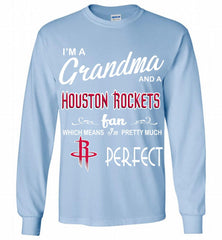 I'M A Grandma And A Houston Rockets Fans Perfect Gildan Long Shirt - zezetee