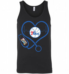 Nurse Heartbeat Love Philadelphia 76ers Tank