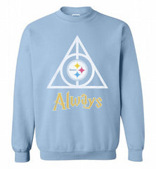 Pittsburgh Steelers deathly Hallows always trending gift Crewneck Sweatshirt - zezetee