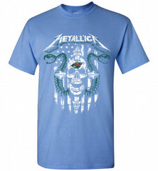 Metallica Snake Skull Minnesota Wild Logo Shirt - zezetee