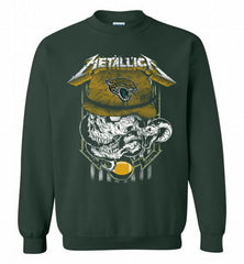Metallica Skull Snake Jacksonville Jaguars Crewneck Sweatshirt - zezetee