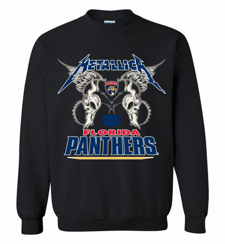 Metallica Florida Panthers Logo Crewneck Sweatshirt - zezetee