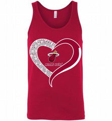 Miami Heat In Diamond Heart Tank - zezetee