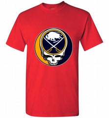 NHL TEAM BUFFALO SABRES X GRATEFUL DEAD LOGO BAND Shirt - zezetee