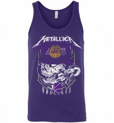 Metallica Skull Snake Los Angeles Lakers Tank - zezetee