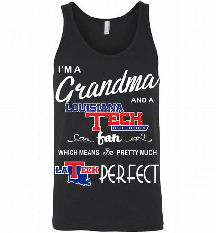 I'M A Grandma And A Louisiana Tech Bulldogs Fan Tank - zezetee