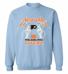 Metallica Philadelphia Flyers Logo Crewneck Sweatshirt - zezetee