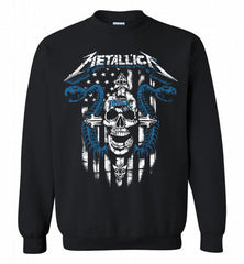 Metallica Snake Skull Orlando Magic Logo Crewneck Sweatshirt - zezetee