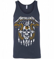 Metallica Snake Skull Chicago Blackhawks Logo Tank - zezetee