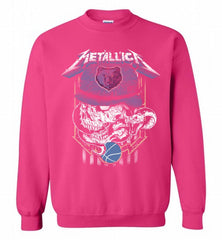 Metallica Skull Snake Memphis Grizzlies Crewneck Sweatshirt - zezetee