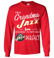I'M A Grandma And A Utah Jazz Fans Perfect Gildan Long Shirt - zezetee