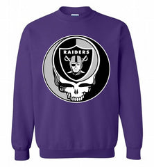 Oakland Raiders  Grateful Dead Logo Band Crewneck Sweatshirt - zezetee