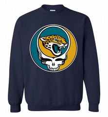 Jacksonville Jaguars Grateful Dead Logo Band Crewneck Sweatshirt - zezetee