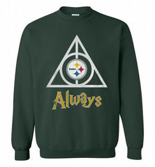 Pittsburgh Steelers deathly Hallows always trending gift Crewneck Sweatshirt - zezetee