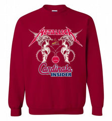 Metallica St Louis Cardinals Logo Crewneck Sweatshirt - zezetee