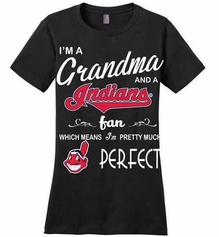 I'M A Grandma And A Cleveland Indians Fans Gift Ladies Perfect - zezetee