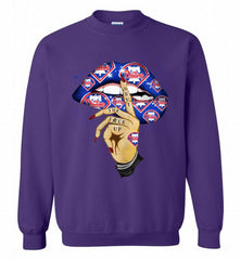 MLB Philadelphia Phillies Lip Shut The Fuck Up Crewneck Sweatshirt - zezetee