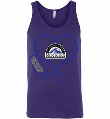 Nurse Heartbeat Colorado Rockies Tank - zezetee