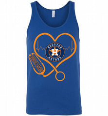 Nurse Heartbeat Houston Astros Tank - zezetee