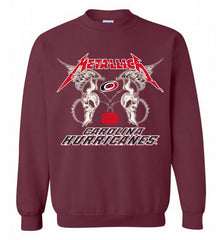 Metallica Carolina Hurricanes Logo Crewneck Sweatshirt - zezetee