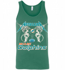 Metallica Miami Dolphins Logo Tank - zezetee