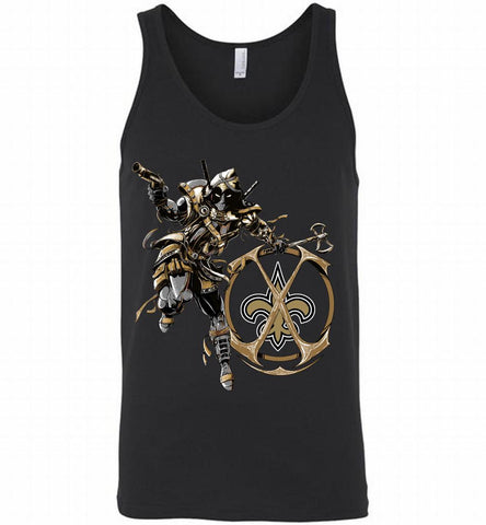 Deadpool Assassin New Orleans New Orleans Saints Fan Tank - zezetee