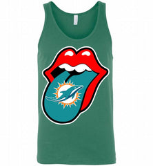 Miami Dolphins  x The Rolling Stones Logo Tank - zezetee