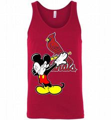 Disney Mickey Mouse Dabbing St Louis Cardinals Tank - zezetee