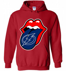 Tampa Bay Lightning  x The Rolling Stones Logo Hoodie - zezetee