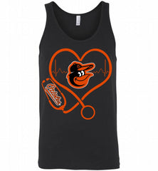 Nurse Heartbeat Baltimore Orioles Tank - zezetee