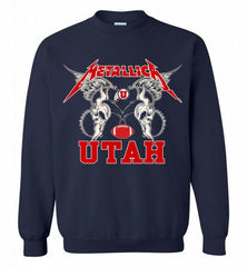 Metallica Utah Utes Logo Crewneck Sweatshirt - zezetee