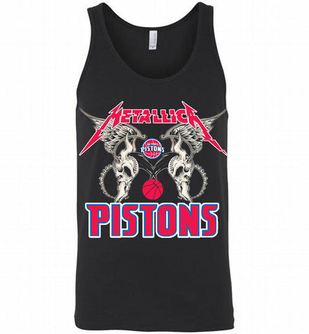 Metallica Detroit Pistons Logo Tank - zezetee