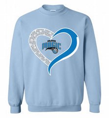 Orlando Magic In Diamond Heart Crewneck Sweatshirt - zezetee