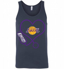 Nurse Heartbeat Love Los Angeles Lakers Tank - zezetee