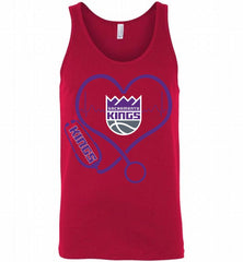 Nurse Heartbeat Love Sacramento Kings Tank - zezetee