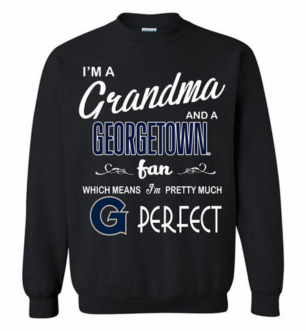 I'M A Grandma And A Georgetown Hoyas Fan Crewneck Sweatshirt - zezetee