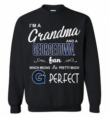 I'M A Grandma And A Georgetown Hoyas Fan Crewneck Sweatshirt - zezetee