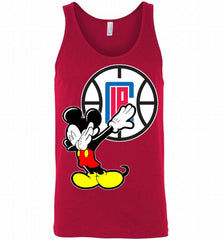 Disney Mickey Mouse Dabbing Los Angeles Clippers Tank - zezetee