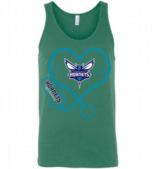 Nurse Heartbeat Love Charlotte Hornets Bobcats Tank - zezetee