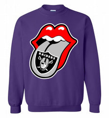 Oakland Raiders  x The Rolling Stones Logo Crewneck Sweatshirt - zezetee