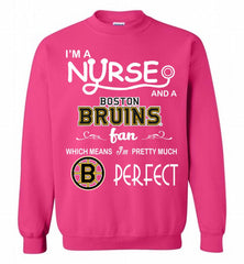 I'M A Nurse And A Boston Bruins Fans Gift Crewneck Sweatshirt - zezetee