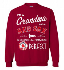 I'M A Grandma And A Boston Red Sox Fans Gift Crewneck Sweatshirt - zezetee