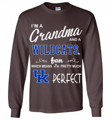 I'M A Grandma And A Kentucky Wildcats Fan Gildan Long Shirt - zezetee