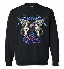 Metallica Chicago Cubs Logo Crewneck Sweatshirt - zezetee