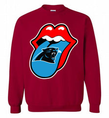 Carolina Panthers  x The Rolling Stones Logo Crewneck Sweatshirt - zezetee