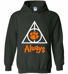 CLEMSON TIGERS UNIVERSITY PAW DEATHLY HALLOWS ALWAYS GIFT Hoodie - zezetee