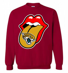 Jacksonville Jaguars  x The Rolling Stones Logo Crewneck Sweatshirt - zezetee