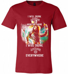 AQUAMAN I WILL DRINK JACK DANIEL'S HERE THERE I WILL DRINK JACK DANIEL'S EVERYWHERE Canvas USA - zezetee
